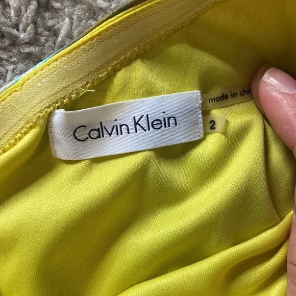 Calvin Klein One-Shoulder Asymmetrical Dress, Size 2 - Picture 5 of 7